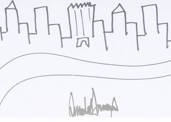 Bức ký họa New York trị giá 29.000usd của Tổng thống Mỹ Donald Trump