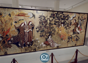 Bức Bình phong của họa sỹ Nguyễn Gia Trí.