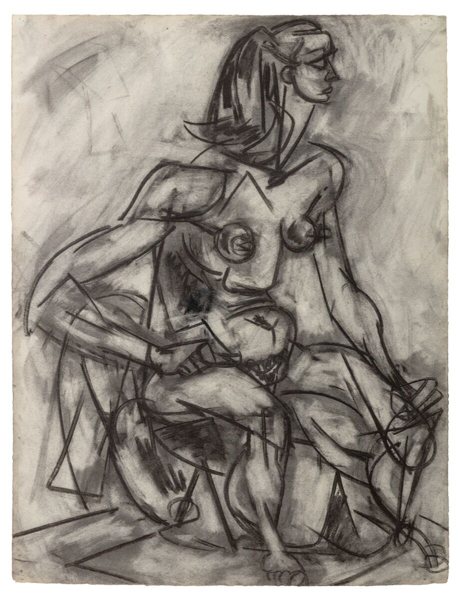 Lee Krasner, Nude Study from Life, 1940. © 2021 Pollock-Krasner Foundation / Artists Rights Society (ARS), New York. Courtesy of Kasmin.